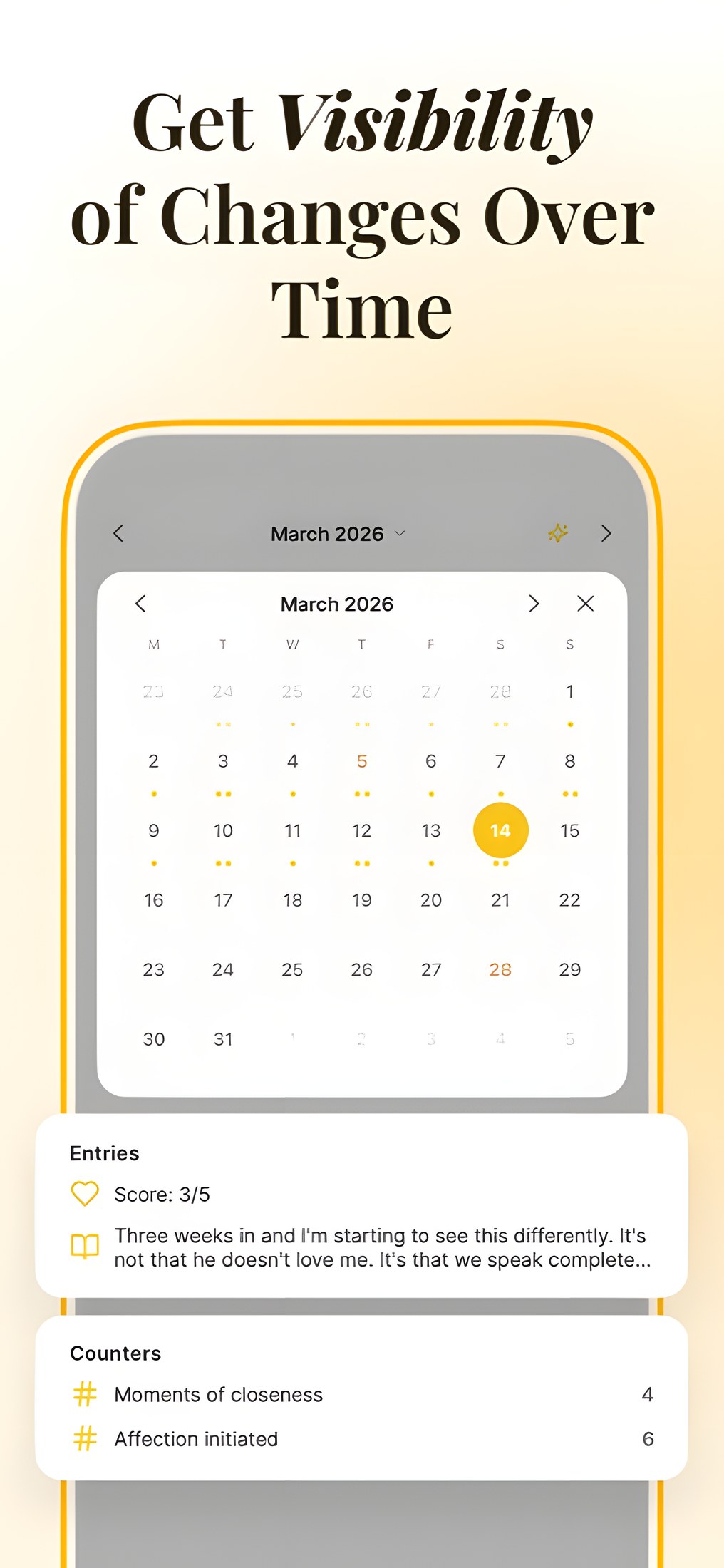 Get visibility of changes over time